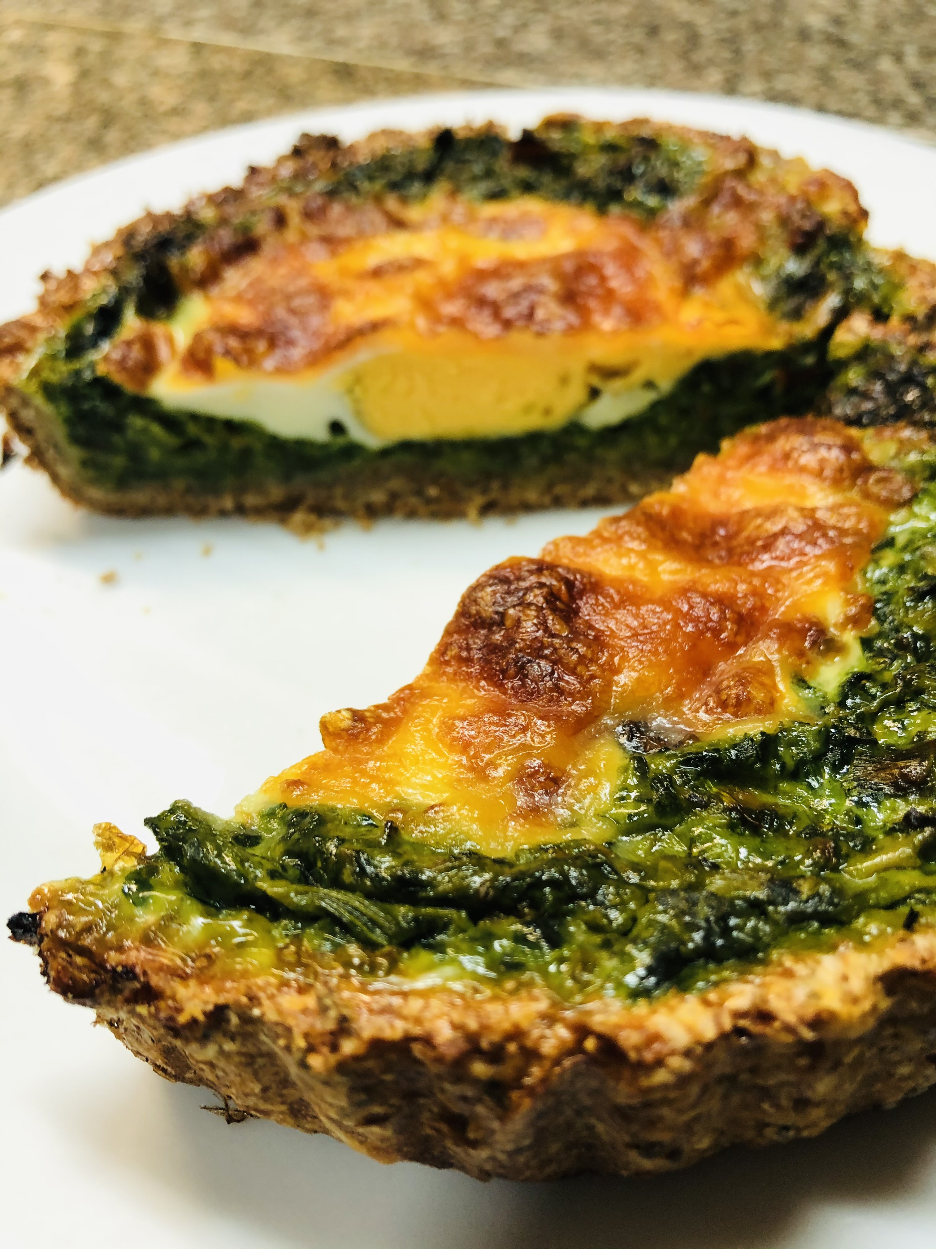 SPINACH AND EGG QUICHE -MEDIUM