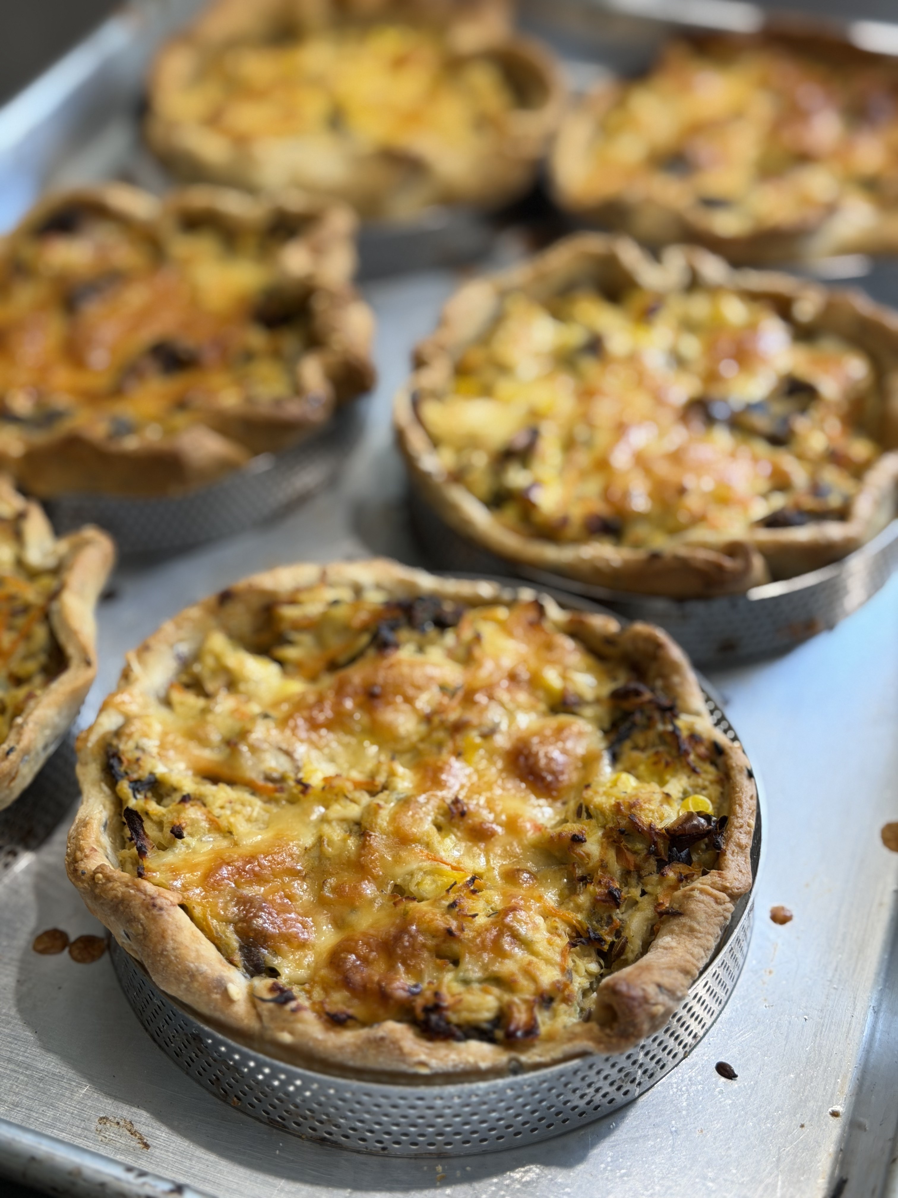 CHICKEN QUICHE  (Whole wheat dough)